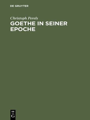 cover image of Goethe in seiner Epoche